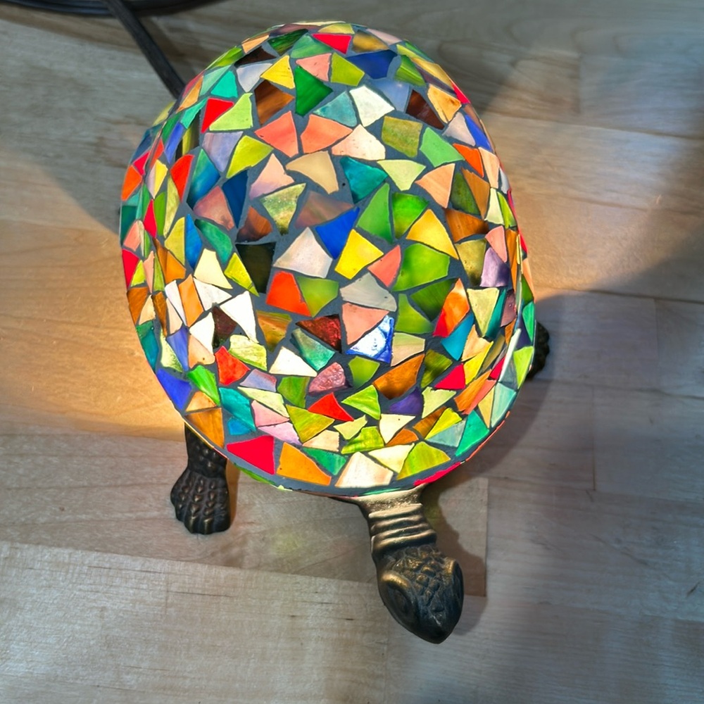 Turtle mosaic night light